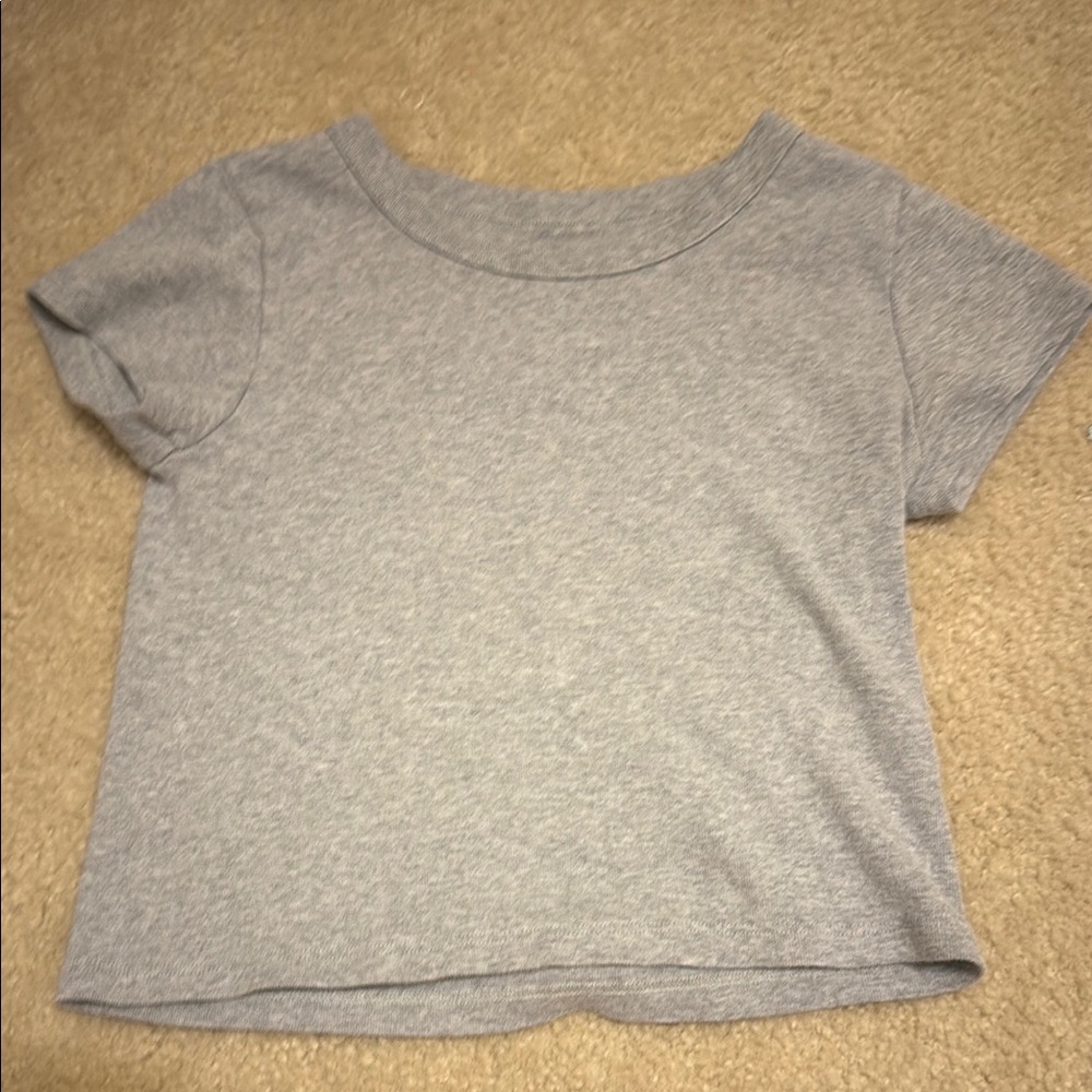 Brandy Melville Gray Short Sleeve Tees Casual Collection